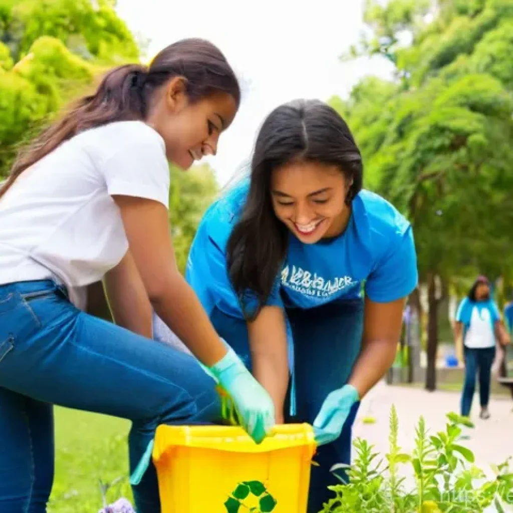중학교 시민 교육 - **Community Action for a Better Environment**
    A diverse group of high school students, aged 15-1...
